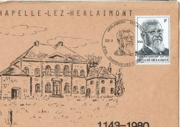 CHAPELLE-lez-HERLAIMONT  FDC 1980 - Chapelle-lez-Herlaimont