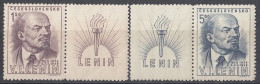 CZECHOSLOVAKIA 562-563,unused,falc Hinged - Lenin