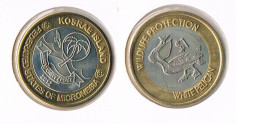 Kosrae Island 1 Dollar -White Pelican- 2012- Bimetal - Micronesia