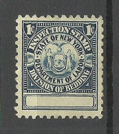 USA State Of New York Inspection Stamp 1 C. Division Of Beddings (*) - Fiscaux