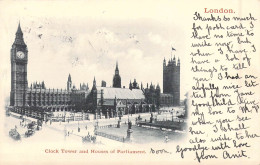 ANGLETERRE - London - Clock Tower And Houses Of Parliament - Carte Postale Ancienne - Altri & Non Classificati