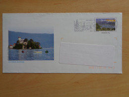 France PAP ENTIER POSTAL Flamme SEVRIER Lac D'Annecy 74 Haute Savoie Château De Duingt 30-10-2006 - Châteaux