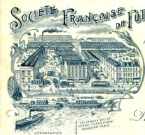 FACTURE.PARIS.SOCIETE FRANÇAISE DE FUTS DE TRANSPORTS & FUTAILLES.ED.GENETIER 18 à 22 QUAI DE LA RAPÉE. - Transportmiddelen