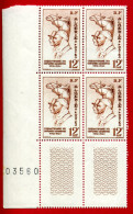 1952 - Algérie - Bloc De 4 Tp N° 302 - Cinquantenaire Des Compagnies Sahariennes - Numéro De Feuille - Unused Stamps