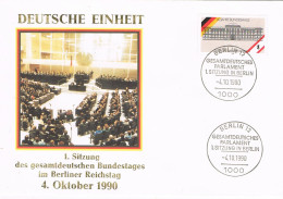 49560. Carta BERLIN (Alemania Federal) 1990. Parlament, Berliner Reichstag - Briefe U. Dokumente