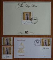 Belgique & Israel - First Day Sheet + Enveloppe FDC + 2 Timbres Non Oblitérés - James Ensor - 1999 - Folettos De Lujo [LX]