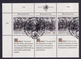 Vereinte Nationen Wien 1989, MiNr.: 96,97 2x 3erBlock Mit ZF  FDC Gestempelt - Oblitérés
