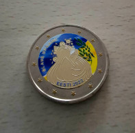 ESTONIE 2022 - 2 EUROS COMMEMORATIVE - PAIX ET LIBERTE EN UKRAINE  - COULEUR - FARBE- COLORISEE - COLORED - COLOR - Estonie