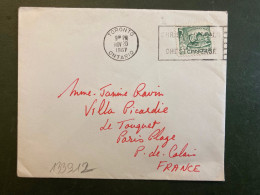 LETTRE Pour La FRANCE TP CHRISTMAS NOEL 5 OBL.MEC.NOV 20 1967 TORONTO + VIGNETTE 1867 1967 CANADA - Brieven En Documenten