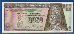 GUATEMALA - P. 72a – 50 Centavos De Quetzal 04.01.1989 UNC, S/n  A4613004A,   Printer: Canadian Bank Note Company - Guatemala