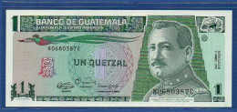 GUATEMALA - P. 73a3 – 1 Quetzal 03.01.1990 UNC, S/n  B0680387C,   Printer: Canadian Bank Note Company - Guatemala