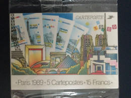 5 Cartes Postales Carteposte 1989 Sous Blister - Collezioni & Lotti: PAP & Biglietti