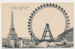 Paris- La Grande Roue, Vue Sur La Tour Eiffel. Old Postcard - Tour Eiffel