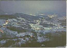 Bigorio Fraz. Di Capriasca (Tessin, Svizzera) Veduta Invernale Notturna Dal Convento, Vue Nocturne Du Monastère En Hiver - Capriasca