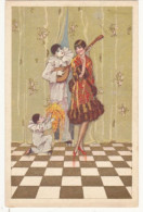 Illustratore - Busi - Pierrot Bambino - Ragazza, Mandolino - Degami - 1086. - Busi, Adolfo