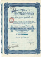 - Titre De 1926 - Etablissements Richard Dior - - Parfum & Cosmetica