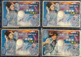 PEPSI VIDEO CD SPECIAL EDITION IN RECTANGULAR SHAPE X 4 OF HONG KONG SINGERS AARON KWOK & KELLY CHAN. - DVD Musicales