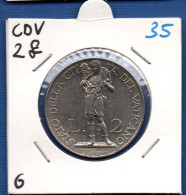 CITTA' DEL VATICANO - 2 Lire 1935 -  See Photos - Km 6 - PIO XI - Vatican