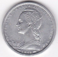 A.O.F. Union Française 2 Francs 1948 , Aluminium, LEC# 12 , KM# 4 - Africa Occidentale Francese