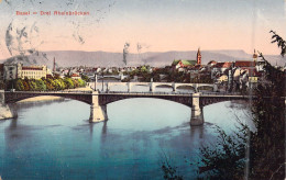 SUISSE - Basel Rheinbrucken - Carte Postale Ancienne - Basilea