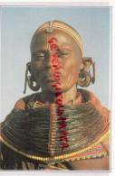 KENYA - FEMME SAMBURU  WOMAN IN TRIBAL COSTUME -BIJOUX COLLIER BOUCLES OREILLES - Kenya