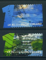 Finland 2014 - Two Used Bridges & Water Coil Stamps, Part Set (2/10). - Oblitérés