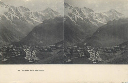 Suisse Vue Stereoscopique Murren Et Le Breithorn - Horn