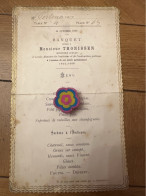 Banquet 1888 Offert Mr Thonissen Ministre D’Etat Jubile Parlementaire Imp Hasselt - Engagement