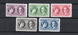 Luxembourg 1927 Set Stamp Exhibition (Michel 182/86) MNH - 1926-39 Charlotte De Perfíl Derecho