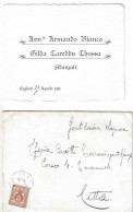 FAMIGLIE NOBILI CAGLIARI PARTECIPAZIONE DI FIDANZAMENTO BIANCO - CAREDDU CHESSA - CAGLIARI 27 AGOSTO 1911 - Engagement