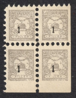 CHILDREN POST STAMP  / TURUL - Hungary - 1910 - MNH - 1 F - Block Of Four - Unused Stamps