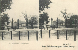 Stereographic View Stereo Postcard Julien Damoy LONDON Hyde Park - Hyde Park