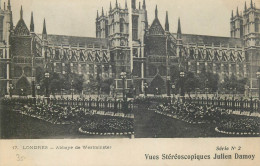 Stereographic View Stereo Postcard Julien Damoy LONDON Westminster Abbey - Westminster Abbey