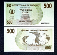 ZIMBABWE 500 DOLARES AÑO 2007 SC / UNC P-43 Zimbawe - Zimbabwe