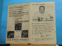 Bob Morane Encart H.Vernes Vous écrit Marabout Junior H.Vernes - Marabout Junior