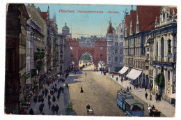 Allemagne--MUENCHEN -1911---Neuhauserstrasse - Karlstor    (très Animée , Tramway  )............ - Muenchen
