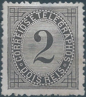 Portogallo - Portugal - 1884 Telegraph Stamp,2R Black, Mint,Value:€20,00 - Unused Stamps