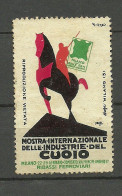 ITALY Italia 1932 Mostra Internazionale Belle Industrie Del Cuoio Milano Poster Stamp Vignette Werbemarke (*) Horse - Chevaux