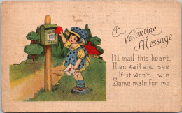 Valentine Message Girl Maling Letter - Saint-Valentin