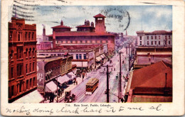 Colorado Pueblo Trolley On Main Street 1908 - Pueblo