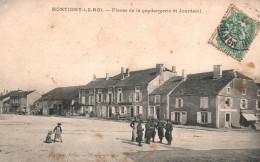 France - Montigny-le-Roi - Places De La Gendarmerie Et Jourdeuil - 1909 (?) - Voyagée - RARE ! - Montigny Le Roi