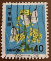 Japan 1980 Small Cabbage Whites On Rape Blossom 40y - Used - Usati