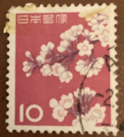 Japan 1961 	Cherry Blossoms 10y - Used - Oblitérés