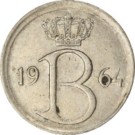 Monnaie, Belgique, 25 Centimes, 1964, Bruxelles, TTB, Cupro-nickel, KM:153.2 - 25 Cents