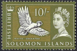 BRITISH SOLOMON ISLANDS 1965 QEII 10/- Black, Olive-Green & Yellow SG123 MH - Iles Salomon (...-1978)