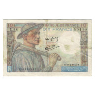 France, 10 Francs, Mineur, 1945, L.98 50198, TB, Fayette:8.13, KM:99b - 10 F 1941-1949 ''Mineur''