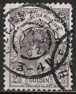 1899-1921 Koningin Wilhelmina 2½ Gulden Violetgrijs Lijntanding 11 NVPH 78 A - Gebruikt