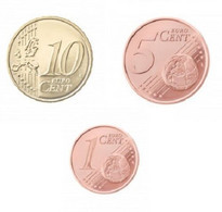 2022 Estonia , Estland  Set Of 3 Coins: 1 Cent , 5 Cents And 10 Cents 2022 UNCIRCULATED  - UNC - Estonia