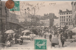 42 - Carte Postale Ancienne De  SAINT ETIENNE   Place Du Peuple    La Brocante - Saint Etienne