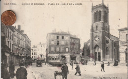 42 - Carte Postale Ancienne De  ROANNE   Place Du Palais De Justice - Roanne